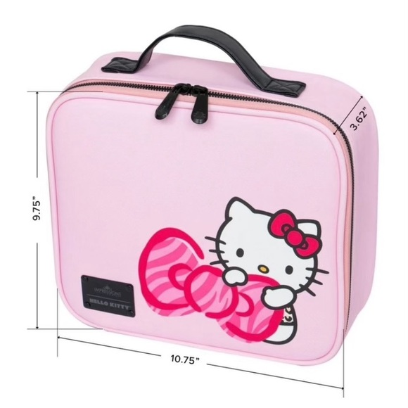 NEW Hello Kitty By Impressions Vanity Hello Kitty Pink Animal Cosmetics Bag - Picture 9 of 12